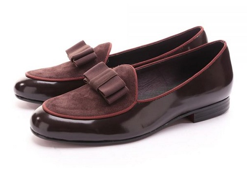 Brun sløjfe loafers