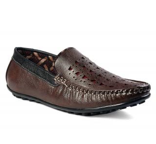 Cutwork brun loafer