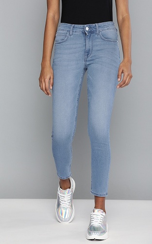 Lee skinny jeans med høj talje