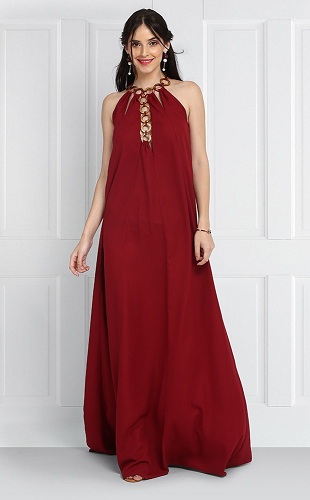 Flowy Maroon kjole