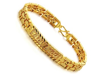 Mænds armbånd i guld