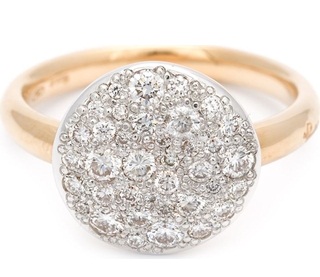 Arany gyémánt francia pave gyűrűk