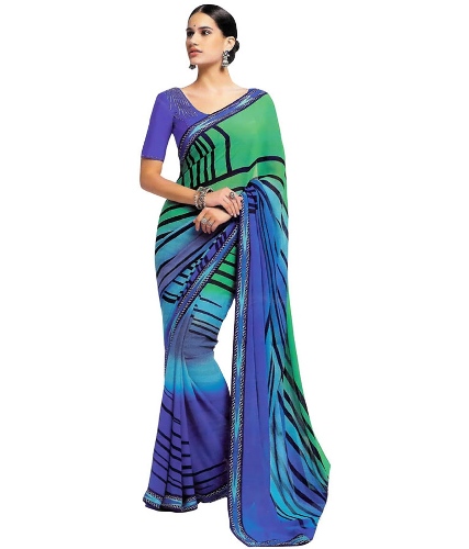 Laxmipati Blue Saree 11