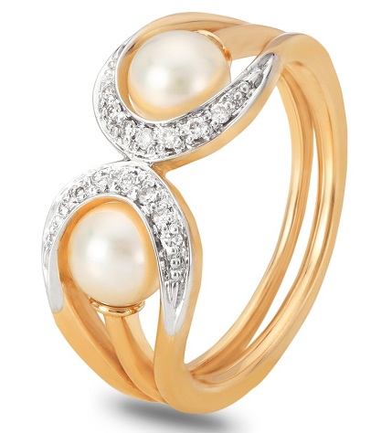 Pearl Teardrop vielsesring