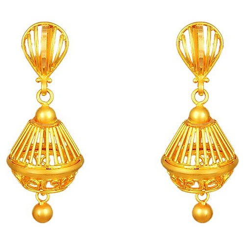 Guld Jhumka Design i 2gm