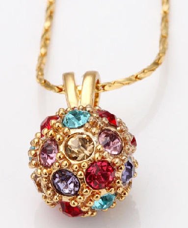 Golden Sphere Locket med guldkæde