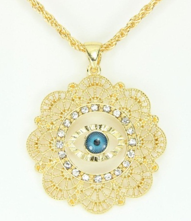 Golden Evil Eye ser Locket ud