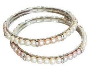 White Pearl Bangles