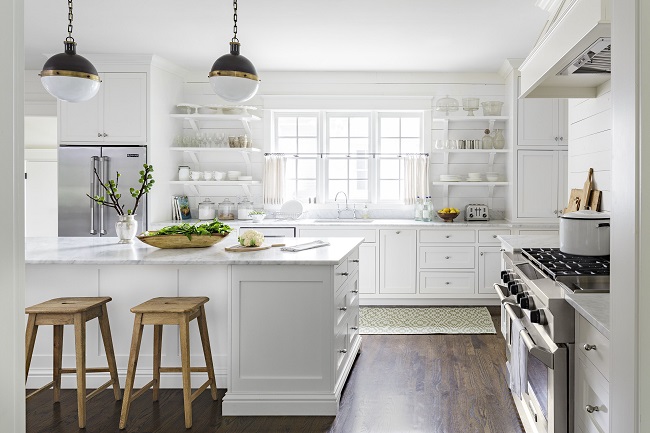 Hvidt køkkenmøbeldesign