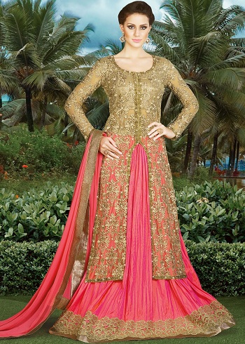 Crush Silk Lehenga Kurtival