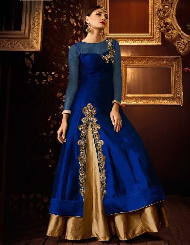 Maskinarbejde Lehenga Kurta