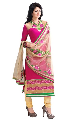 Egyenes szabású varrott Salwar öltöny