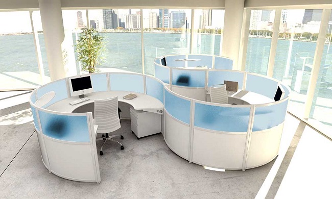Moderne kontorkabiner