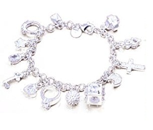 Kæde Platinum Armbånd med Vedhæng til Kvinder