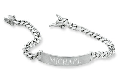 Navn Graveret Unisex Platinum Armbånd