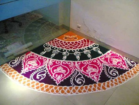 Új sarok Rangoli Designs