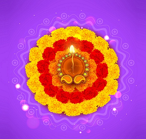 A legújabb Rangoli Design virágokkal