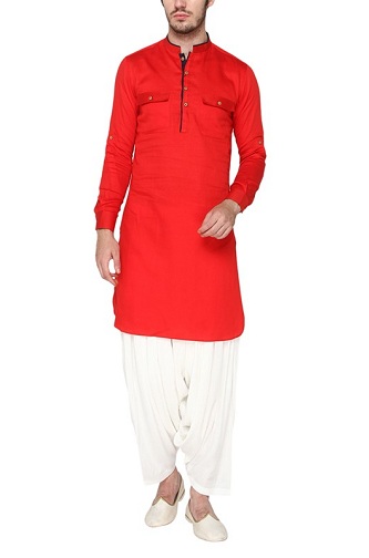 Pathani Red Kurta