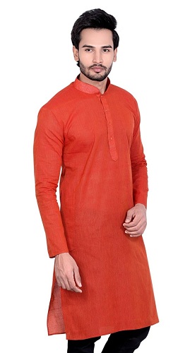 Bomulds rød Kurti