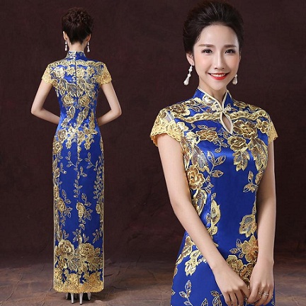 Kínai hosszú selyem ruha
