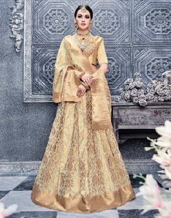 Banarasi Silke Lehenga Choli kjole
