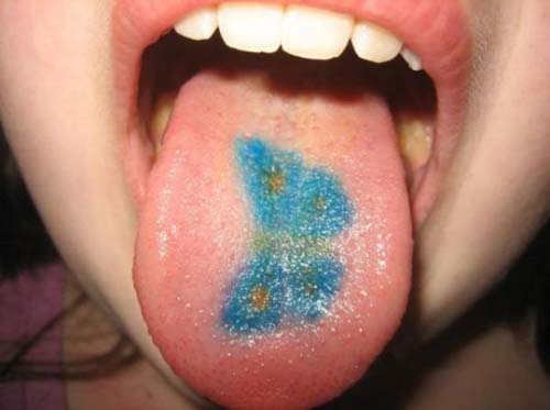 Seneste Kids Butterfly Tattoo Design på tungen