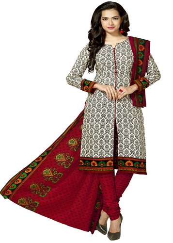 Alkalmi nyomtatott Churidar Kurta