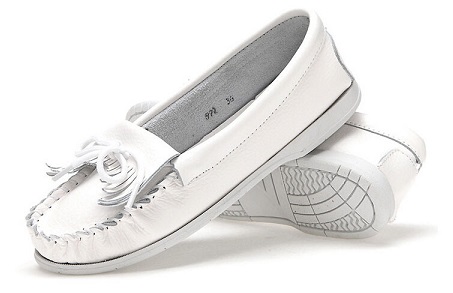 Hvide flade sko til sko