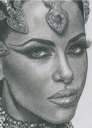 Sensuel Black Queen Tattoo Design