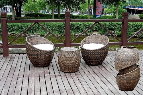 Kültéri bambusz székek