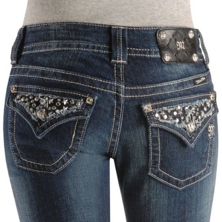 Stone Studded Denim Jeans til kvinder