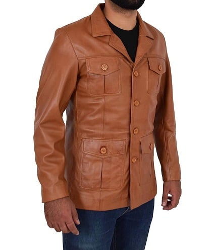 Flight Leather Blazer jakke til mænd