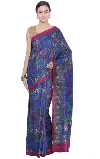 Nyers Tussar Selyem Saree