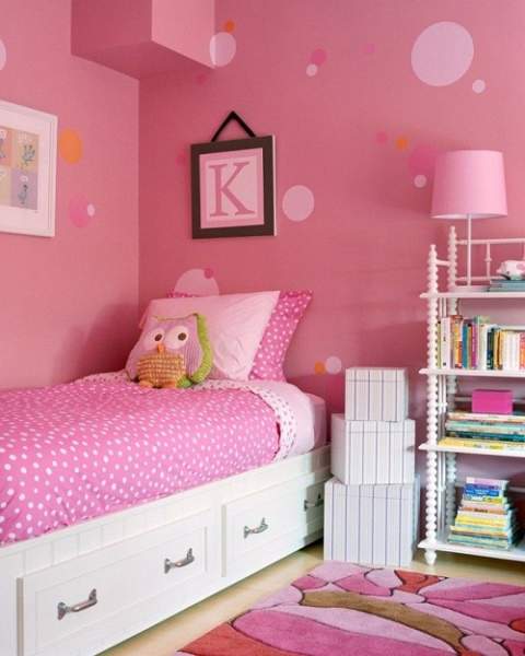 Pink soveværelse ideer til lille pige