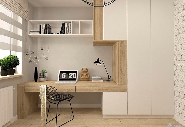 Minimalistisk hjemmekontorsdesign