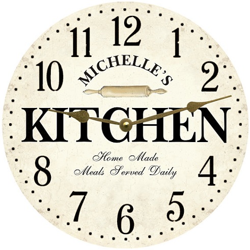 Személyre szabott konyhai óra design