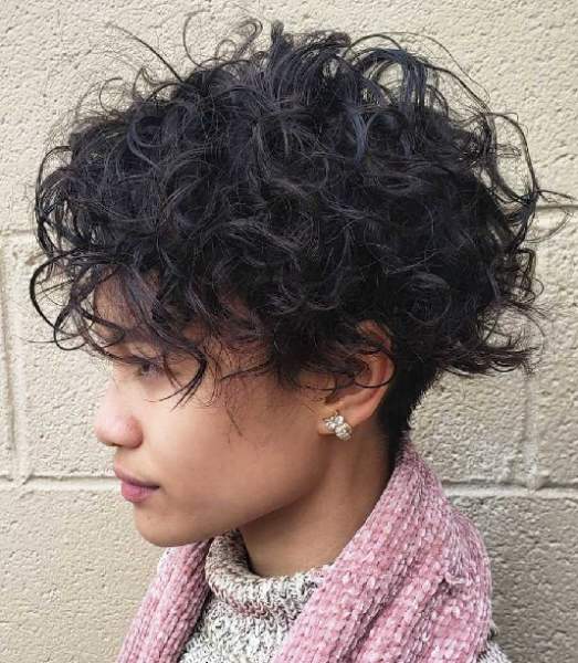 Super Short Messy Curls Perm