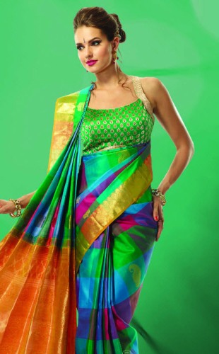 Nalli Diwali Checks Saree Collection