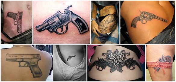 Gun Tattoo Design og ideer