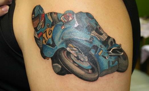 Speedy Biker Tattoo Design