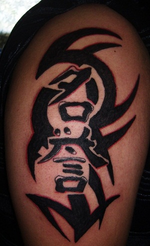 Tribal Kanji tatoveringssymboler