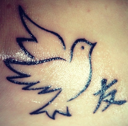 Dove og Kanji Tattoo