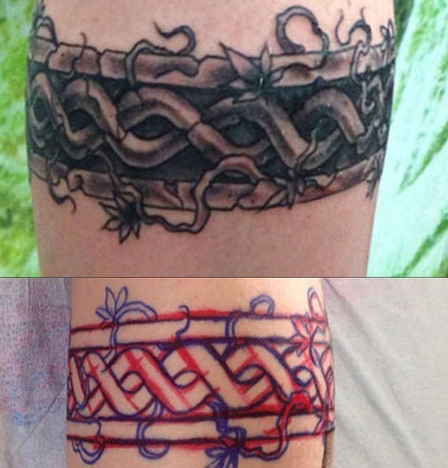 Tribal Cross Armband Tattoo Designs