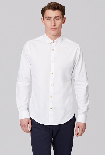 Oxford Button Up Shirt Herrer