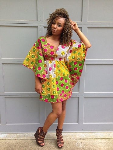 Ankara print strandkjole