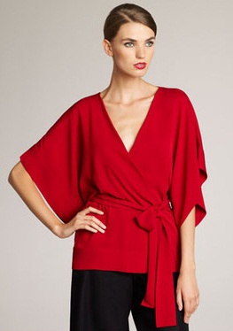 En rød Kimono top