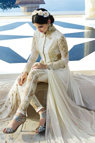 Indo-vestlige Salwar Suit Churidar
