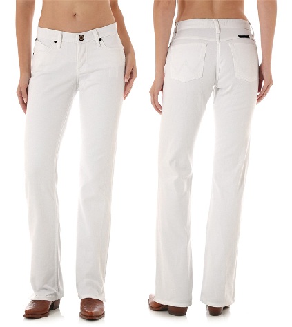 Hvide Wrangler kvinders jeans