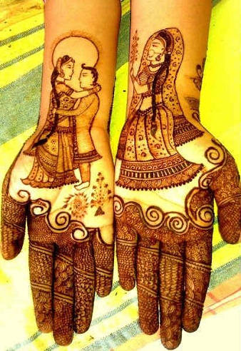 Bruden og brudgommen Palm Mehndi