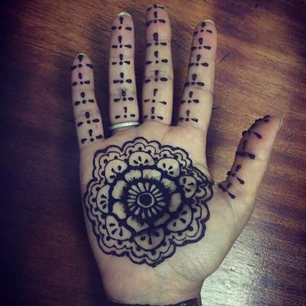 Enkle Palm Mehndi -designs